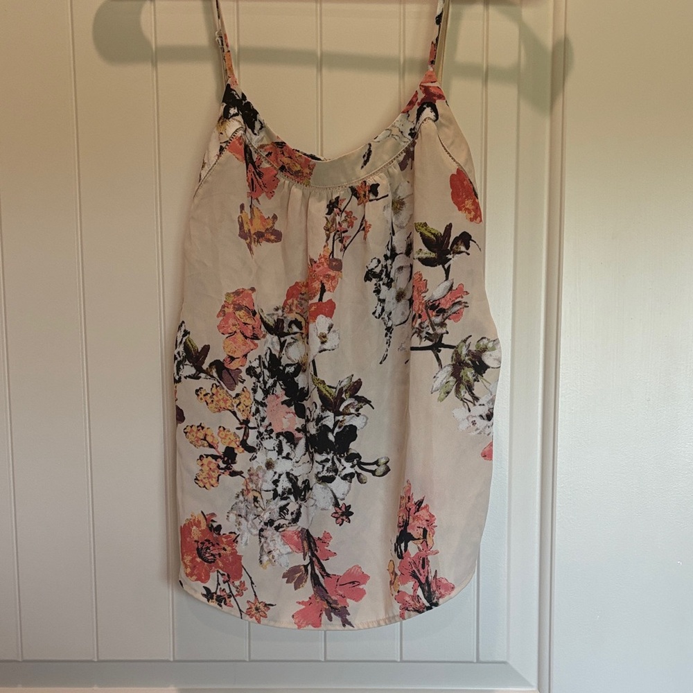 LOFT Floral Camisole in Pink and Black